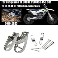 Foot Pegs FootRest Footpegs Rests Pedals For Husqvarna TE 300 FE 250 350 450 501 TC 65 85 14-16 701 Enduro/Supermoto 2016-2023