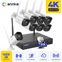 Annke 8MP Wireless CCTV System 16CH NVR Video Surveillance Kit Two Way Audio 4K poe camera 2/4/6/8 Pcs wifi security cameras