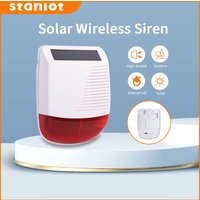 Sirène sans fil solaire 433Mhz, haut-parleur, stroboscope étanche pour la sécurité de la maison intelligente, système d'alarme anti-cambriolage,Vente chaude en France, livraison rapide sous 24h