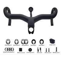 AliExpress NONE Creston IC SL Carbon Cockpit Fully Internal Cable Road Bicycle Handlebar Di2 Matte Black Integrated Carbon Handlebar