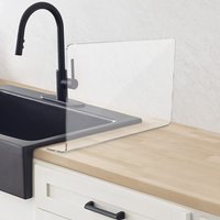 Kitchen Sink Splash Guard Bathtub Shower Water Splash Guards Kitchen Sink Anti-splashing Transparent Acrylic Splashing-proof