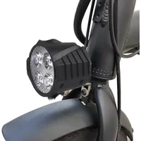 Electric Bicycle Light MTB E-Bike Headlight Waterproof 12V 24V 36V 48V 60V 72V Warning Lamp with Horn Safety Headlight Horn Set
