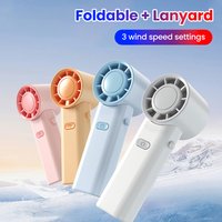 Portable Handheld Small Fan Lightweight 3-Speed Strong Wind Type C Rechargeable Mini Fan For Student Office Outdoor Travel Camp