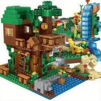 Tree House、Building Blocks、Jungle Waterfall、Village Scene、Educational Toy、Small Particle Bricks、Kids Boys Gift To'S