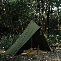 Bushcraft Outdoor Camping Equipment Military Tent Shelter Tent for Wild Camping And Travel Durable Cotton Polyester Material