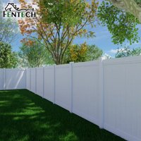 Full Privacy Fence Top Rated Pool And Garden Safety Vinyl Section 6X 8ft PVC White Plastic Post Plastic Lattice Panels