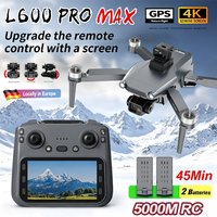L600 PRO MAX GPS Dron Profesjonalny 8K HD z Podwójną Kamerą, 3-osiowy Gimbal, Fotografia Lotnicza, 2 Baterie, 5G FPV, Silnik Bezszczotkowy, 360 ° Laserowy dron unikający przeszkód z dużym ekranem,