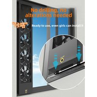 No-drill window ventilation fan, no installation required, no drilling needed, powerful, quiet, and speed-adjustable.