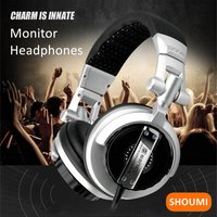 Shoumi Monitor Headphones Auriculares Studio Dynamic Stereo DJ Earphones Professional Recording & Mixing Noise Lsolating Headset