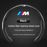 For BMW M Emblem E46 E36 E34 F10 E90 F30 E60 F30 E53 E30 E92 E87 Car Anti Slip Carbon Fiber PVC Steering Wheel Cover Accessories