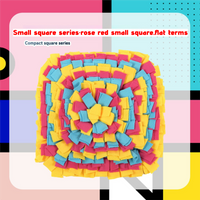 Rose Red Snuffle Mat for Dogs, Slow Feeder & Mental Stimulation Enrichment Toy for Puppies Small Dogs, Compact Pet Sniffing Pad