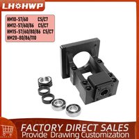 Integrierter Schrittmotor-Servomotorbasis, Kugelumlaufspindel, fester Sitz HM10-57/60 HM12-57/60 HM15- 57/60 C7/C5 Lagerantriebsitz aus Gusseisen