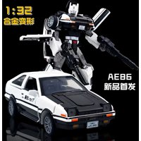 In Stock Transformer Toys Tofu car AE86 alloy car Transformable robot model Children's holiday gifts Collect action figures