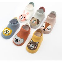 6 Pairs Boys Girls Kids Cartoon Animal Pattern Cute Socks Anti-skid Socks Toddlers Baby Floor Socks