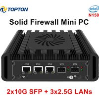 Topton 2x10G SFP Solid Firewall Mini PC 3x2.5G LANs Intel i3 N305 N300 N150 DDR5 NVMe Proxmox pfSense OPNsense Home Server Host