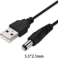 USB to DC Charging Cable 1M 5V Round Hole 5.5*2.1mm Plug 5V Power Supply Wire Computer Router Charger Cable Adapter Extend Cord