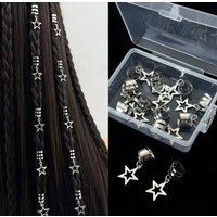 10Pcs Star Shape Metal Hair Ring,Dreadlocks Beads Hair Braid DIY Pendant Hair Accessories Metal Cuffs Decoration/Accessories New