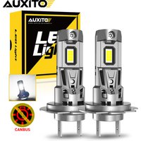 AUXITO 2x Canbus H7 LED Bulb 22000LM 120W Error Free 1:1 Mini Size Head Lamp Wireless Super Bright 6500K White H7 Headlight