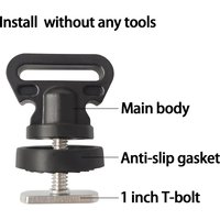 Kayak Track Tie Down Anchor Mount Horizontal/Vertical Tie Downs for Cooler Crate Gear Securing