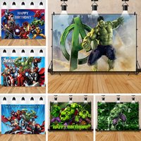 Boy robot, Steel Giant birthday background, Cartoon Green Hero birthday background, Children's birthday decoration props