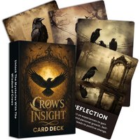 Crow's Insight Card Deck, 50 Oracle Cards for Personal Reading and Reflection, 12*8cm, Tarot Cards, Gaming Gift