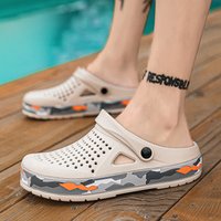 Casual Two-Way Men's Sandals Slippers Breathable Anti-Slip Beach Shoes Summer Trendy Outdoor Wear Comfortable EVA Sole