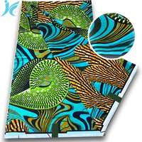 African Grand Super Batik 100% Cotton Ankara Wax Fabric Soft Sprinkle Golden Wax Fabric 6 Yards image 4