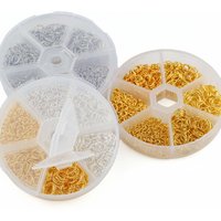 1set Mixed Sizes Open Jump Rings Split Connectors for DIY Jewelry Bracelet Necklace Earrings Making Craft Supplies Findings