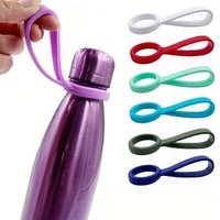 Stretchable Silicone Bottle Sling for Standard Mouth Water Bottles Non Slip Carrying Strap Travel Essential for Insulated Cups