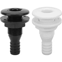 Boats Fitting Boat Through Hull Connector ABS Plastic Hose Coupling Drain Outlet Accessory Drain Scupper Thru Hull Fitting