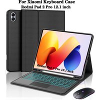 Keyboard Case for Xiaomi Redmi Pad 2 Pro 12.1 lnch,For Redmi Pad 2 Pro 12.1 lnch Tablet Case with Detachable Bluetooth Keyboard