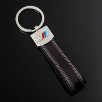 Luxury Leather Car Keychain Keyring Pendant Gift Holder For M Power M2 M4 M5 M6 M3 M7 M8 E20 E36 E46 E90 E60 F30 F15 F20 G18 G20