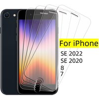 1/2/3/4 Stück für iPhone SE 2022 Glas iPhone SE 2022 2020 7 8 Gehärtetes Glas Transparent Klar 9H Displayschutz iPhone SE 2022