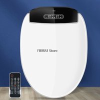Smart Heated Toilet Seat with Instant Warm Water Air Dryer Elongated Intelligent Bidet Soft Closed Toilet Lid Front Rear Wash