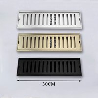 High Quality Stainless Steel Rectangular Floor Drain Gold Hidden Extended Floor Drain Bathroom Sewer Pipe Deodorant Floor Drain