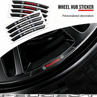 4Pcs Aluminum Car Badge Emblem Wheel Hub Rims Decor 3D Stickers For VW GTI Polo Golf Passat B6 B7 Jetta T-ROC Taigo CC Hub Cap