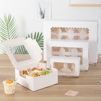 30/10pcs Cupcake Packaging Boxes Window Cake Container Home Holiday Wedding Birthday Party Gift Portable Pack Dessert Snack Box