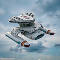 2390 PCS MOC Customize Space Battle Series Nebula Class Starship Puzzle Model Assembly Education Originality Children Toy Gifts