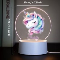 Cute Personalize Custom Name Unicorn Usb Atmosphere Table Lamp Usb Atmosphere Desk Lamp Usb Atmosphere Table Lamp