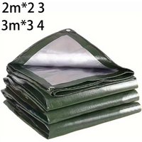 Waterproof Tarp 2m*2 2×3 3*3 3×4m Green Silver Tarpaulin Rain Cover Canopy Awning Uv Block Car Awning Sun Shade Camping Fishing