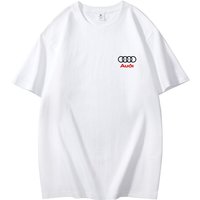 Audi Brand High-Quality Cotton T-Shirt Nürburgring Map Print Motorcycle Casual Fashion Simple Design Comfortable Fit