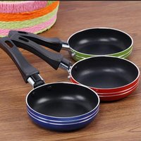 1PC 12cm/14cm/16CM Mini Frying Pan Non-Stick Steel Frypan Pot Saucepan Home Use Egg Frying Pan Random Color For Kitchen Cookware