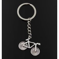 AliExpress hroryn New Fashion Keychain 25x34mm Bike Bicycle Pendants DIY Men Silver Color Car Key Chain Ring Holder Souvenir For Gift