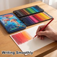 36/48/72 Colors Artist Colored Pencils Set for Adult Coloring Books,Soft Core,Pro Drawing Pens for Layering Shading,Gift Tin Box