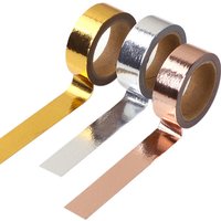 Rose gold bronzing silver and paper tape solid color diy decorative hand tape