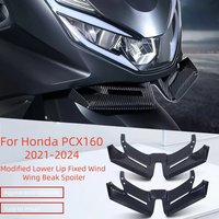 For Honda PCX160 2021-2024 Modified Lower Lip Fixed Wind Wing Beak Spoiler Decorative Front Lip Protective Cover Accessory
