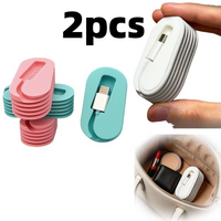 2pcs Portable Mobile Phone Charging Cable Storage Organizer,Travel Suitable for mobile phones 1 Meter C-Type Wire Winder.