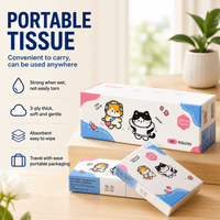 20 Packs Portable Mini Pocket Tissues Unscented Handkerchief Tissues Facial Tissue Desk Cleaning Tissue for Trval, Daily Outings