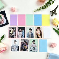 50-250pcs Holo Card Sleeves 61x91mm 20C Macaron Color Kpop Holder For Postcards Films Game Cards Photocard Protector