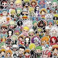 10/30/80pcs Kawaii ONE PIECE Cartoon Graffiti Stickers Q-version Luffy Zoro Decal DIY Skateboard Helmet Diary Cute Anime Sticker